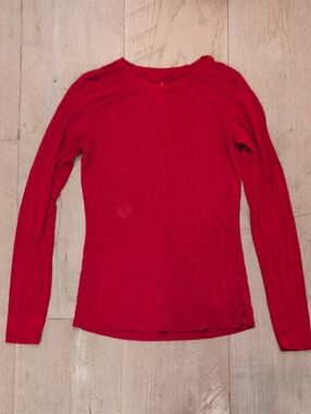 Cuddl Duds Soft Long Sleeve Red Top